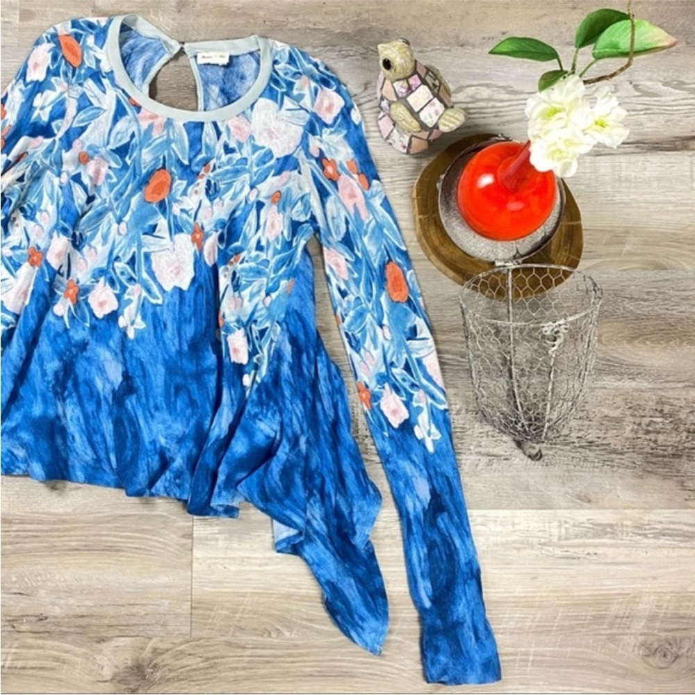 Anthropologie Meadow Rue "Linen
Fields" Swing Top - Picture 3 of 12